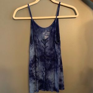 American Eagle soft and sexy marble blue tank top